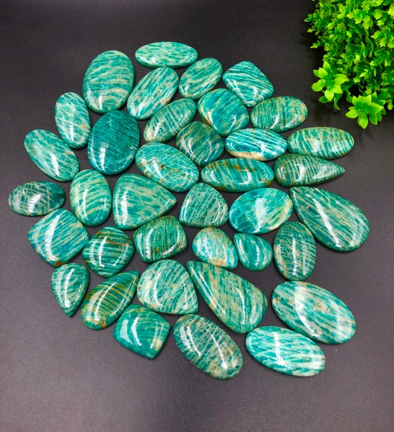 Natural African Amazonite Cabochon Smooth Polished Cabochon for making Jewelry  Loose stone Amazonite cab for jewelry