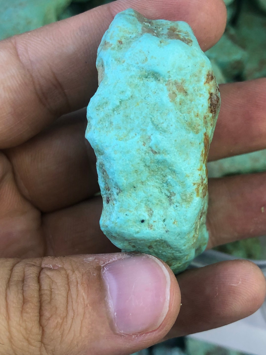 50 G Turquoise Stone 100% Natural Rough Turquoise Material Blue ...