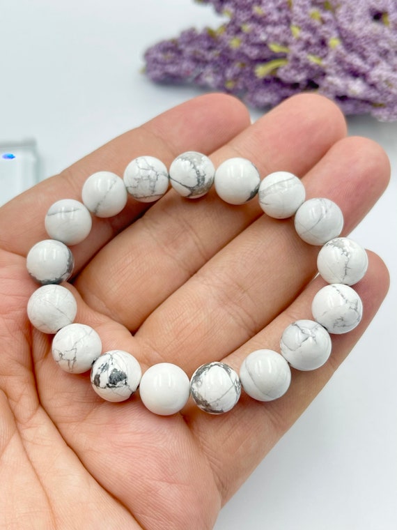 フランスで人気！天然石 BAIA ブレスレットフーシャ Howlite Amazon | [ゆの美] チャロアイト ブレスレット Charoite Bracele