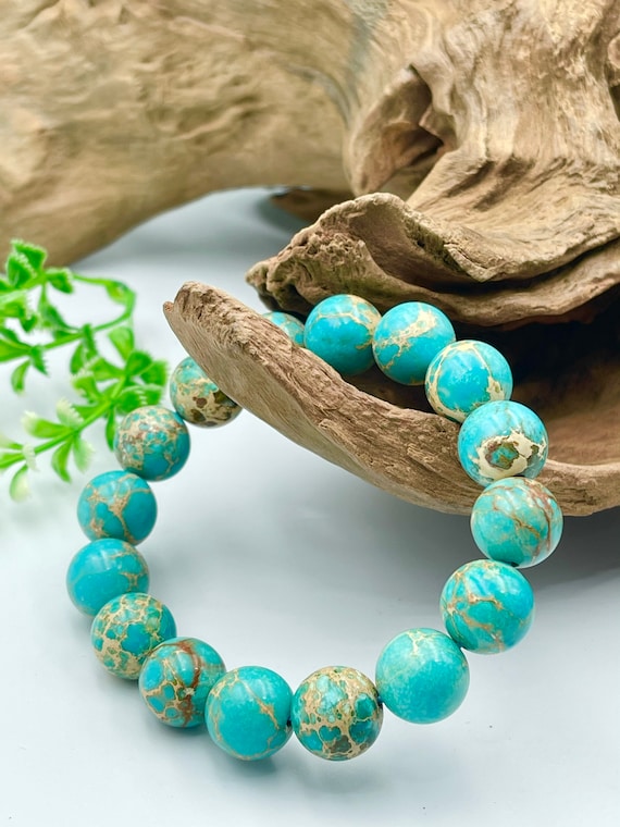 Variscite Bracelet High Quality Varacite Stone Round Beads