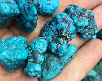 50 g Turquoise Stone 100% Natural Rough Turquoise Material Blue with pyrite Turquoise Stone Raw Turquoise Turquoise material for Cutting