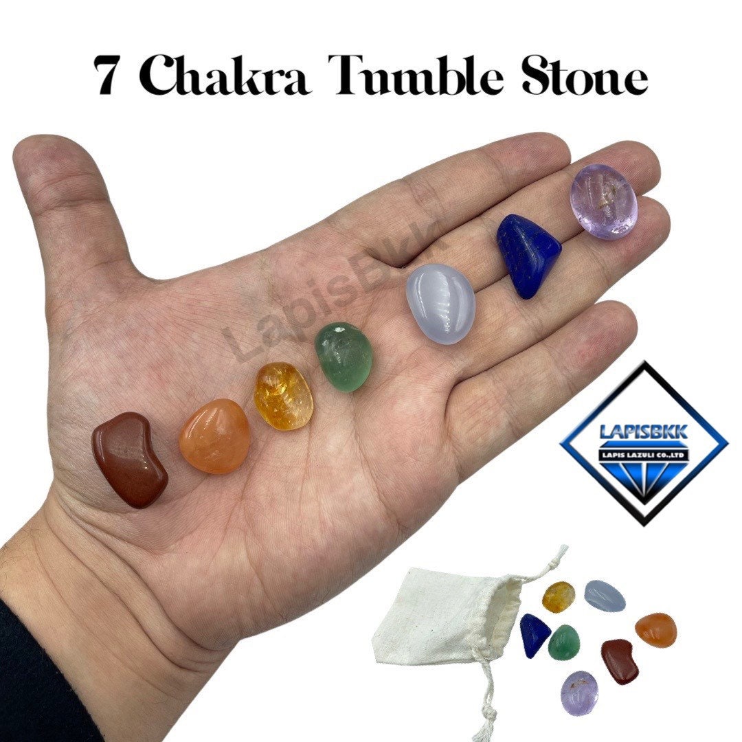 Natural Best Stone 7 Chakra Set Polished Tumble Chakra Stone Set for ...