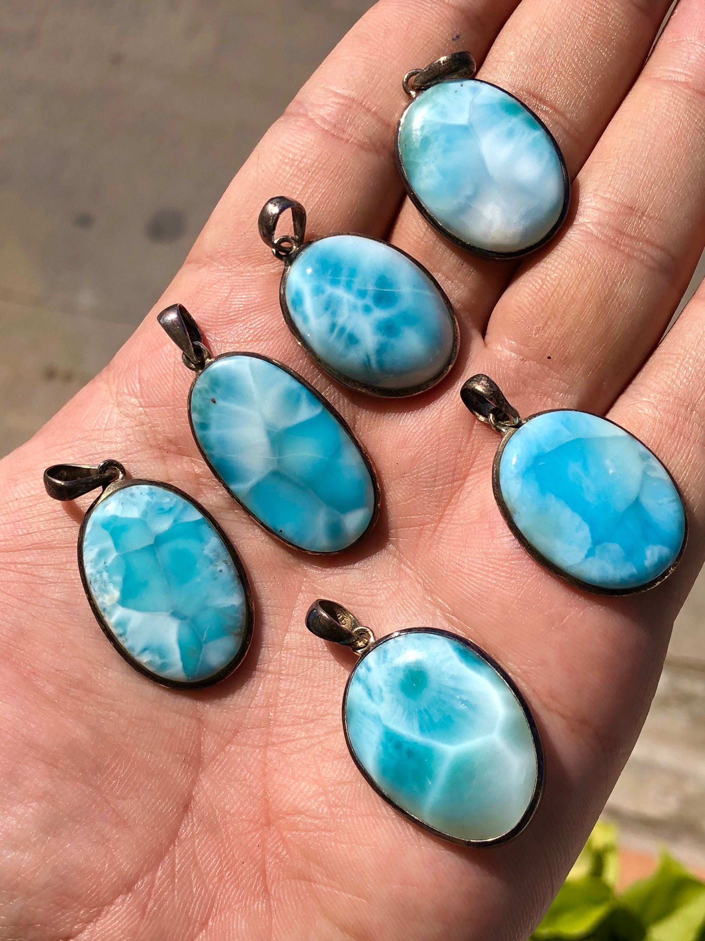 High Quality Larimar Pendant from Dominican Republic With 925 Etsy