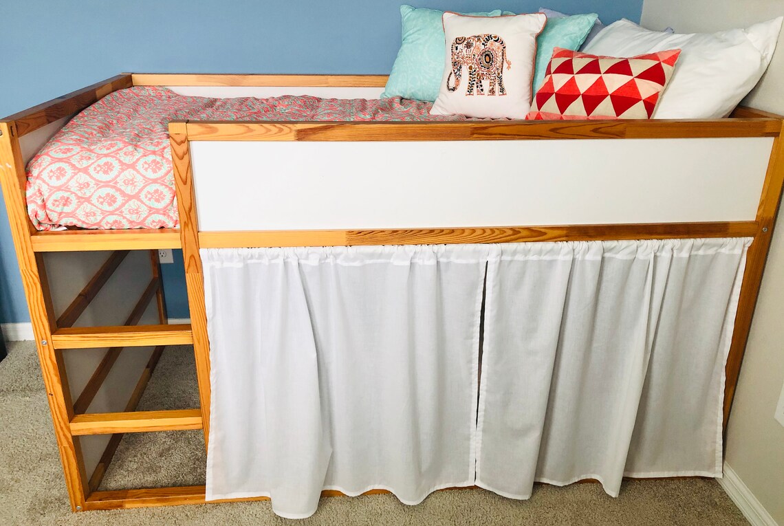 White Curtains for Ikea Kura Bunk Bed Etsy