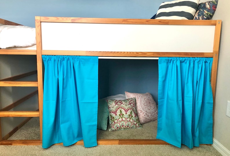 Light Teal Curtains for Ikea Kura Bunk Bed Etsy