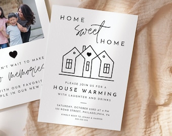 Housewarming Party Invitation Template with Photo Editable Housewarming Party Minimal Housewarming Party Invitation Template Housewarming