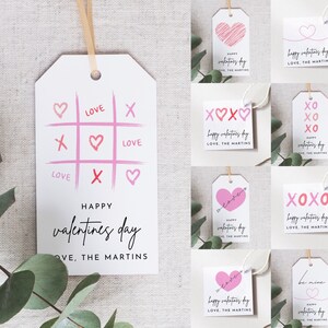 Valentines Day Gift Tag Minimalist Valentines Favor Tag Template Printable XOXO Editable School Valentine Treat Tag Instant Download #VDAY