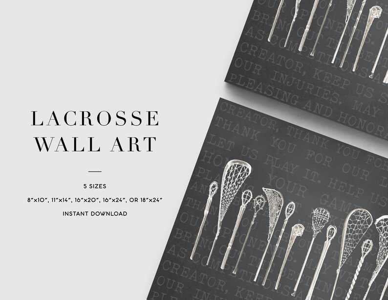 Lacrosse Art Print Lacrosse Wall Art Lacrosse Gift Ideas Lacrosse Nursery Decor Lacrosse Decor Lacrosse Gifts Lacrosse Poster Lax Gift image 2