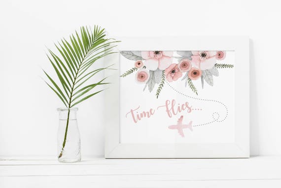Time Flies Bridal Shower Sign Destination Wedding Wedding Etsy