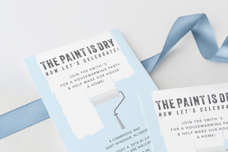 The Paint is Dry Invitation Stock the Bar Party Housewarming Etsy