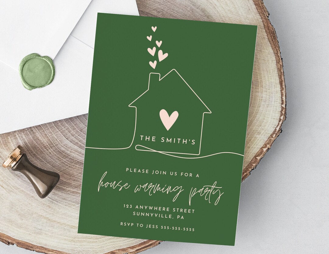 Housewarming Invite Minimalist Housewarming Invitation New Etsy
