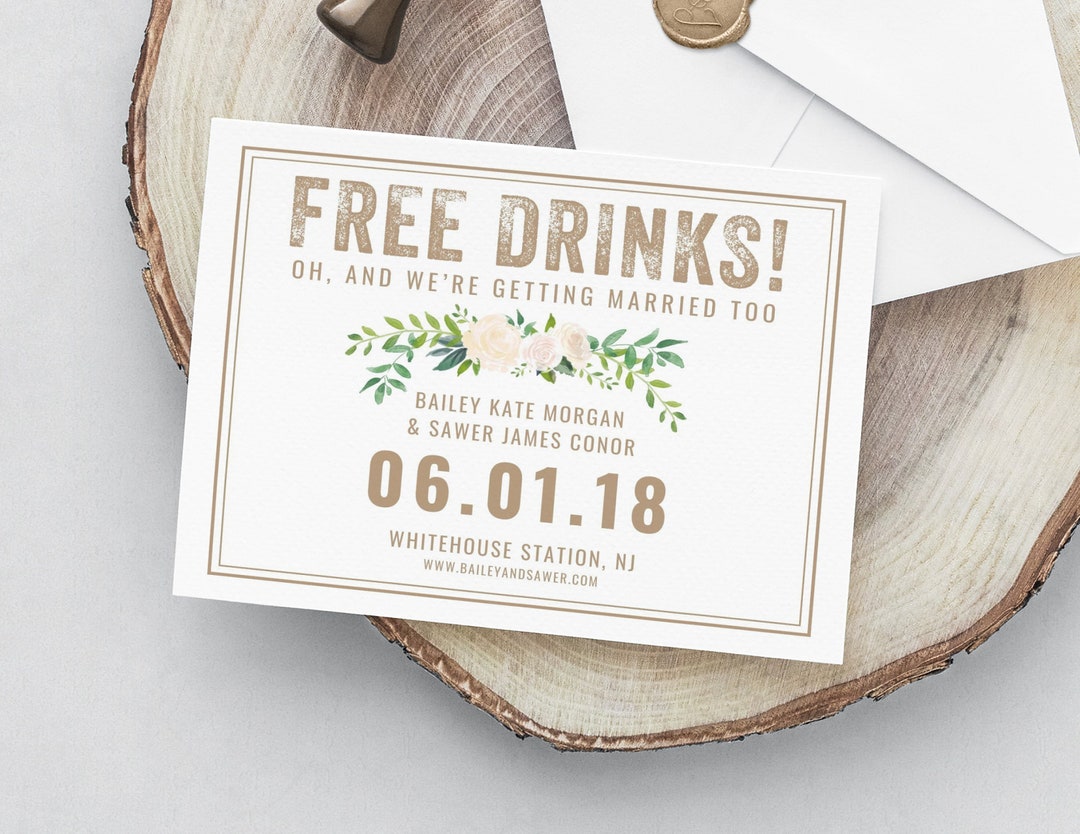 Save the Date Funny Save the Dates Free Drinks Save the Date - Etsy Save the Date Funny Save the Dates Free Drinks Save the Date - Etsy