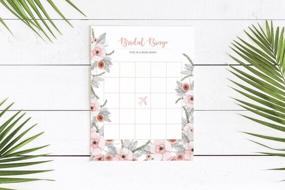 8 5x11 Destination Wedding Bridal Bingo Bridal Shower Games Etsy
