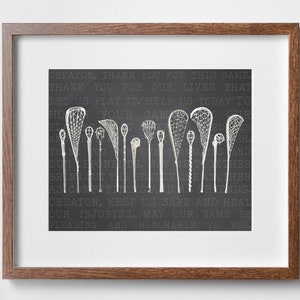 Lacrosse Art Print Lacrosse Wall Art Lacrosse Gift Ideas Lacrosse Nursery Decor Lacrosse Decor Lacrosse Gifts Lacrosse Poster Lax Gift image 1