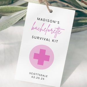 Bachelorette Party Favors Tags Bachelorette Survival Kit bearbeitbares Bachelorette Genesung Kit Tag druckbare Bachelorette Party Favor #BGAMES