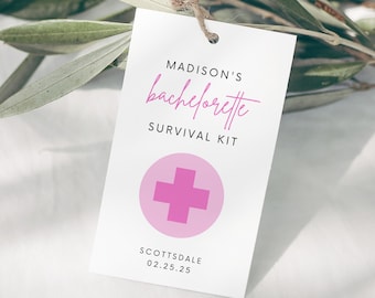 Bachelorette Party Favors Tags Bachelorette Survival Kit Editable Bachelorette Recovery Kit Tag Printable Bachelorette Party Favor #BGAMES