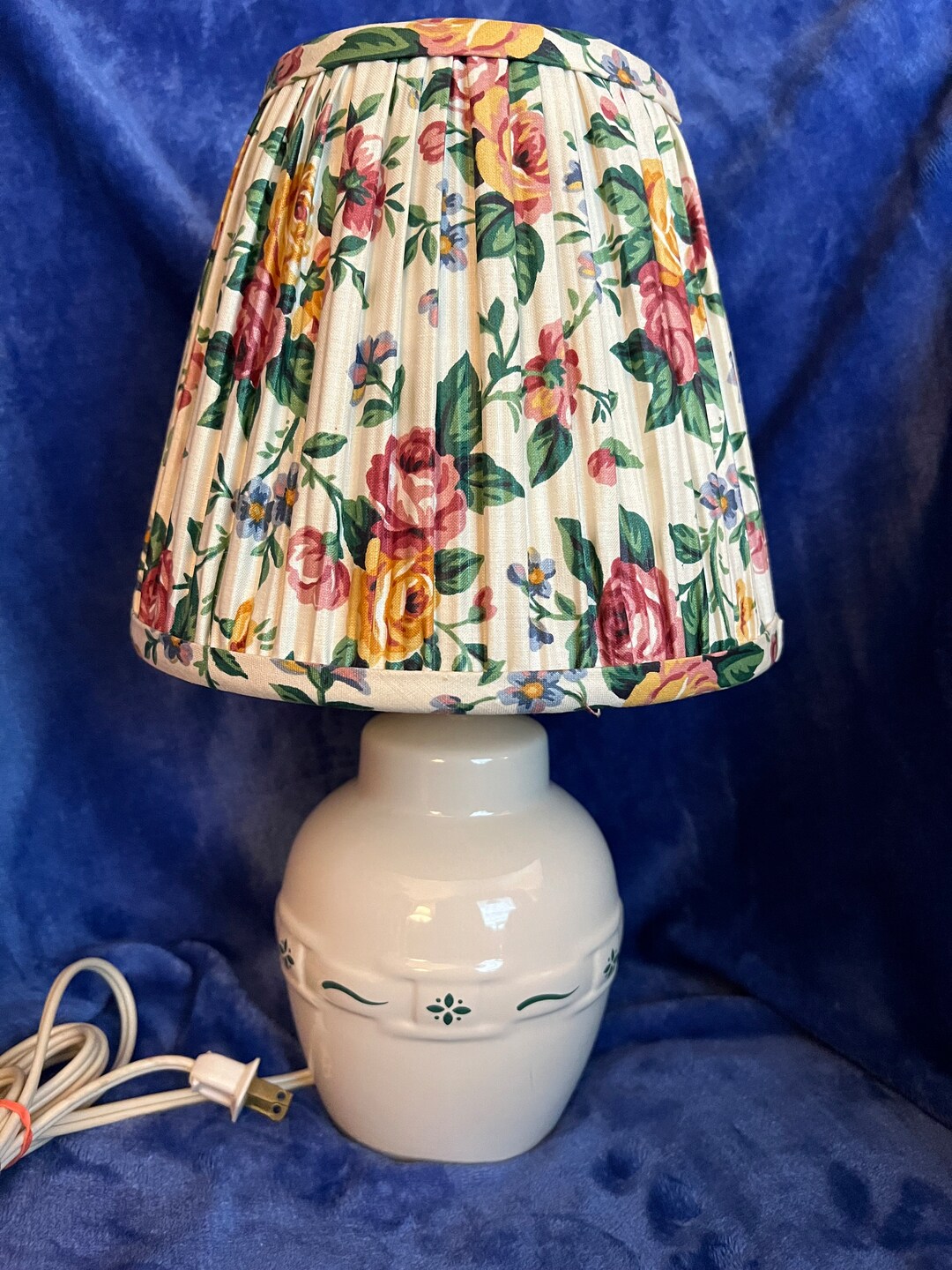 Longaberger Pottery Lamp With Original Shade - Etsy
