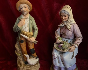 Homco Country Man and Woman