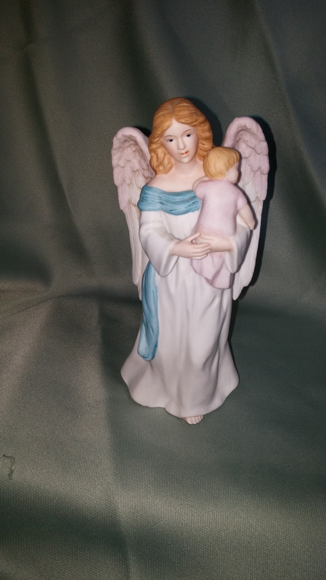 Homco 1434 Ceramic Angel and Sleeping Baby Figurine - Etsy