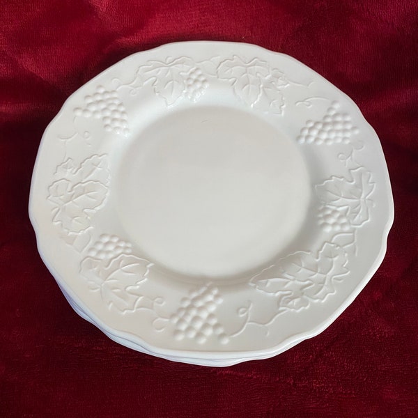 Indiana Colony Milk Glass Luncheon Plates - set of 8