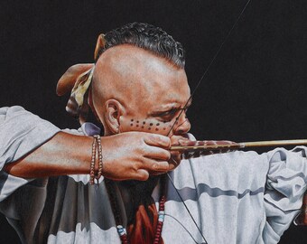 Canvas Print of "The Defendant" by Oklahoma Cherokee Artist Bryan Waytula