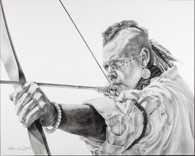 Canvas Print of chickasaw Warrior by Oklahoma Cherokee Artist Bryan Waytula Etsy