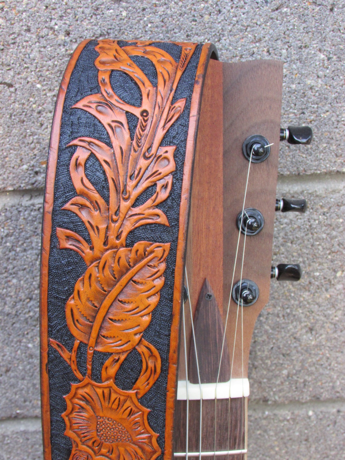 2-5-wide-hand-carved-leather-guitar-strap-etsy