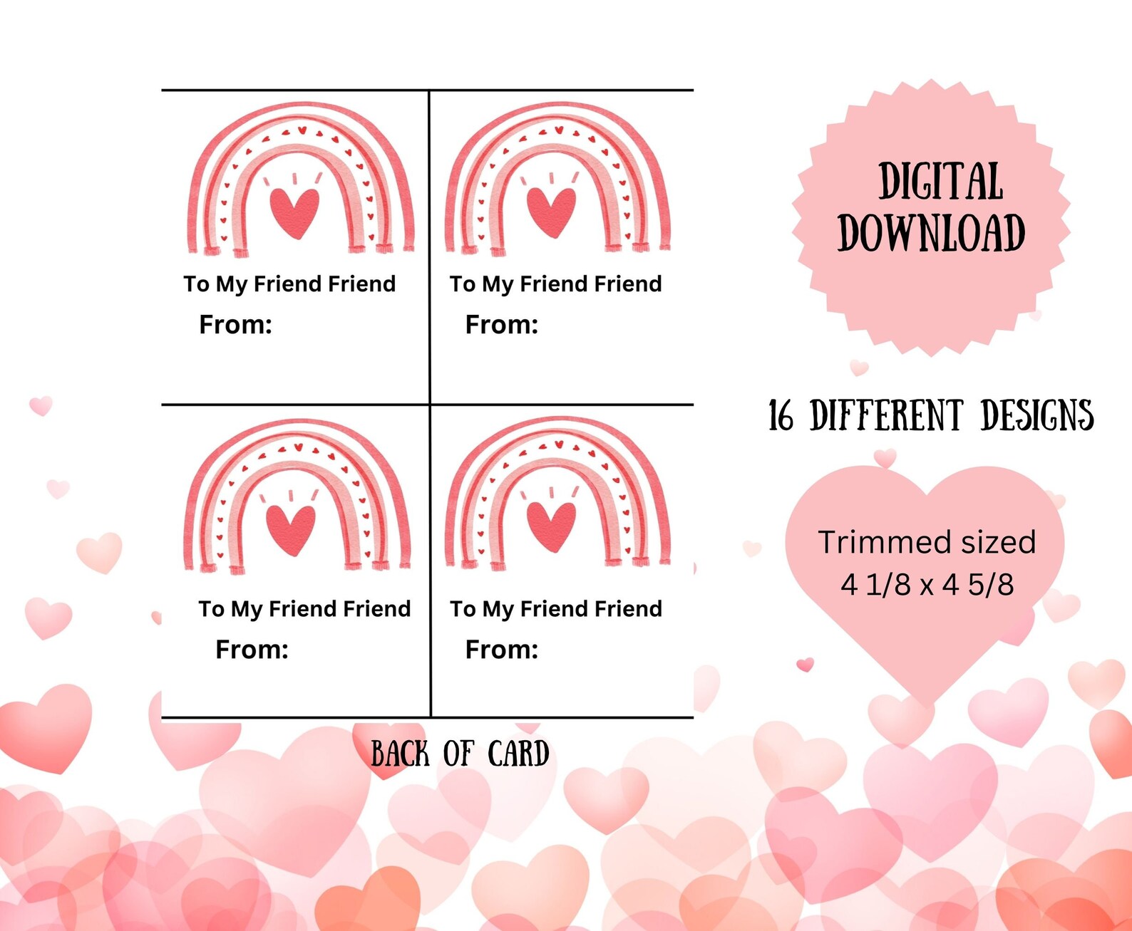 Printable Valentines Day Cards, Instant Digital Download, Homeschool ...