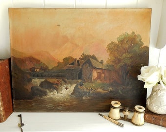 antique oil painting etsy