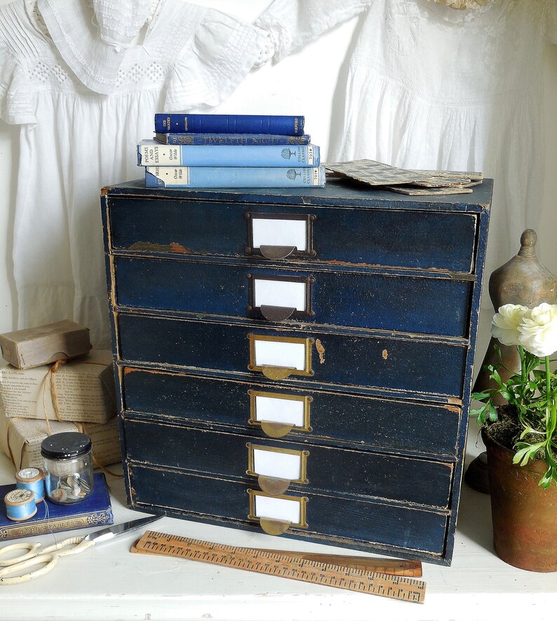 Charming Antique Miniature Drawers Storage Drawers Craft Etsy