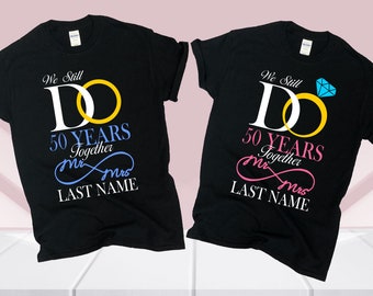 Personalized 50th Anniversary Shirts: Couples Matching T-shirts
