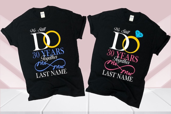 Personalized 30th Anniversary Shirts: Matching Couple T-shirts - Etsy