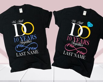 5th Anniversary Shirts: Personalized Couple's Gift - Etsy