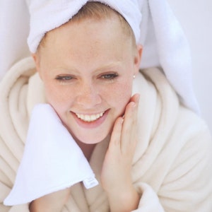 Wash your face with a soft flannel face cloth to prevent irritation