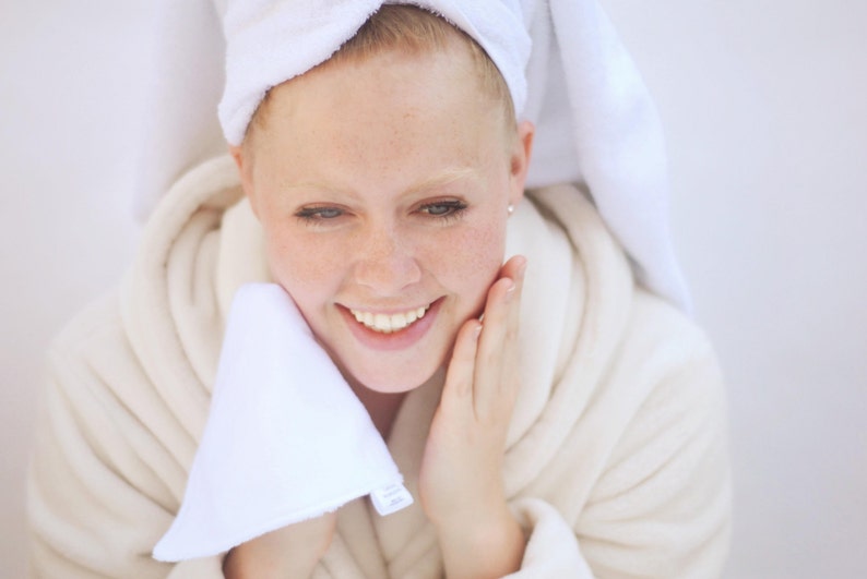 Wash your face with a soft flannel face cloth to prevent irritation