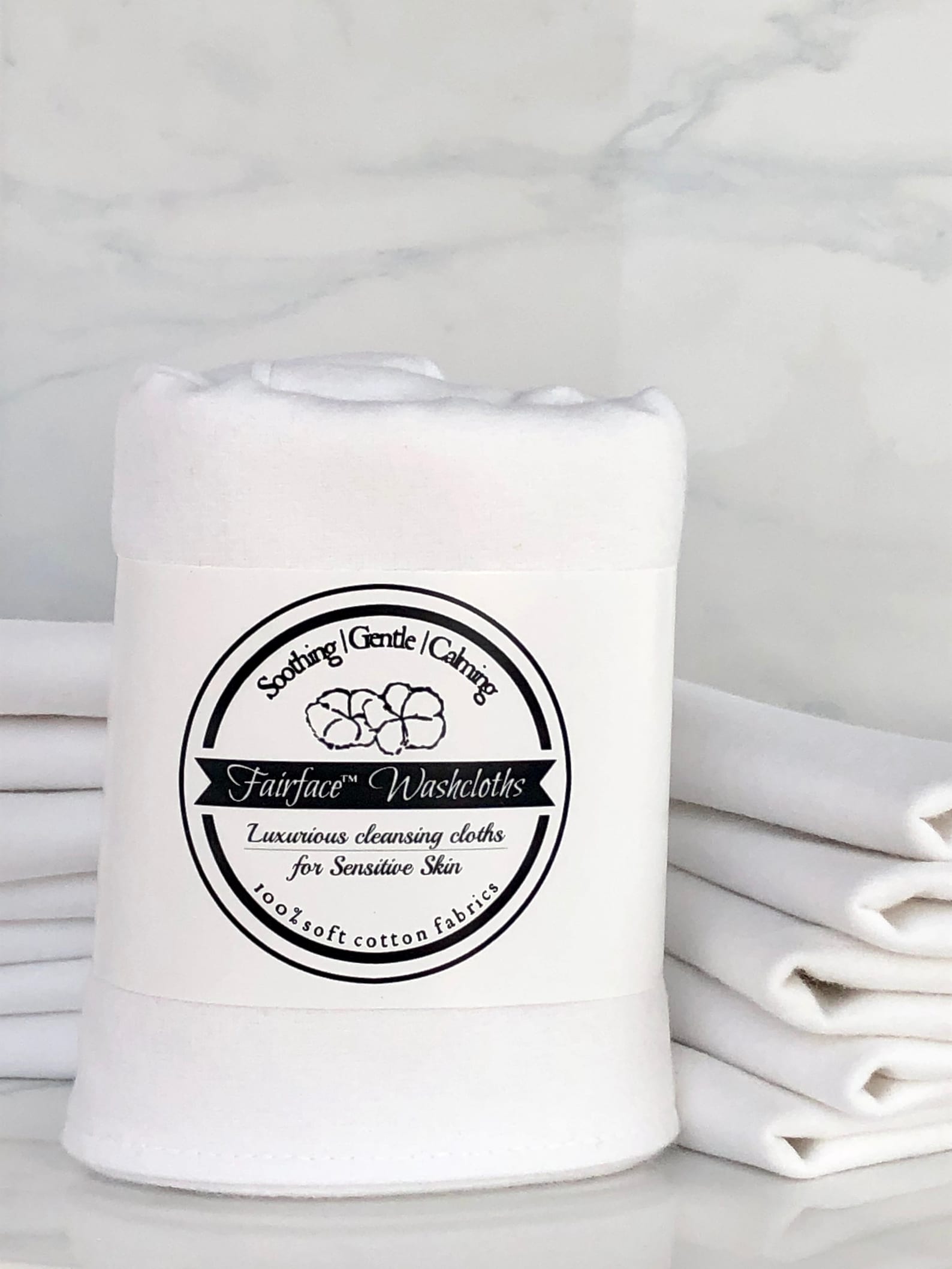 Softest Washcloths for Sensitive Skin, Sets of 2 Soothing, Gentle