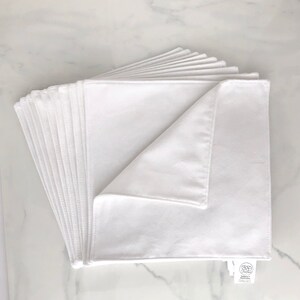 washcloths for your face made with soft, white cotton flannel