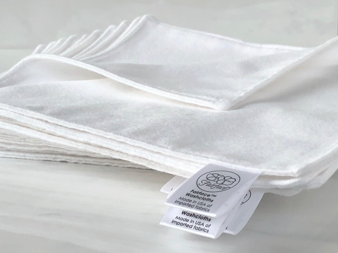 Sensitive Skin Softest Washcloths for Best Skin Care, 100 Soft Cotton