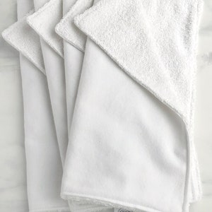 Best Face cloths for gentle cleansing, Rosacea, Eczema soft for Sensitive Skin SET OF 12, Calming 100% Cotton washable, reusable Fairface™ Bild 3