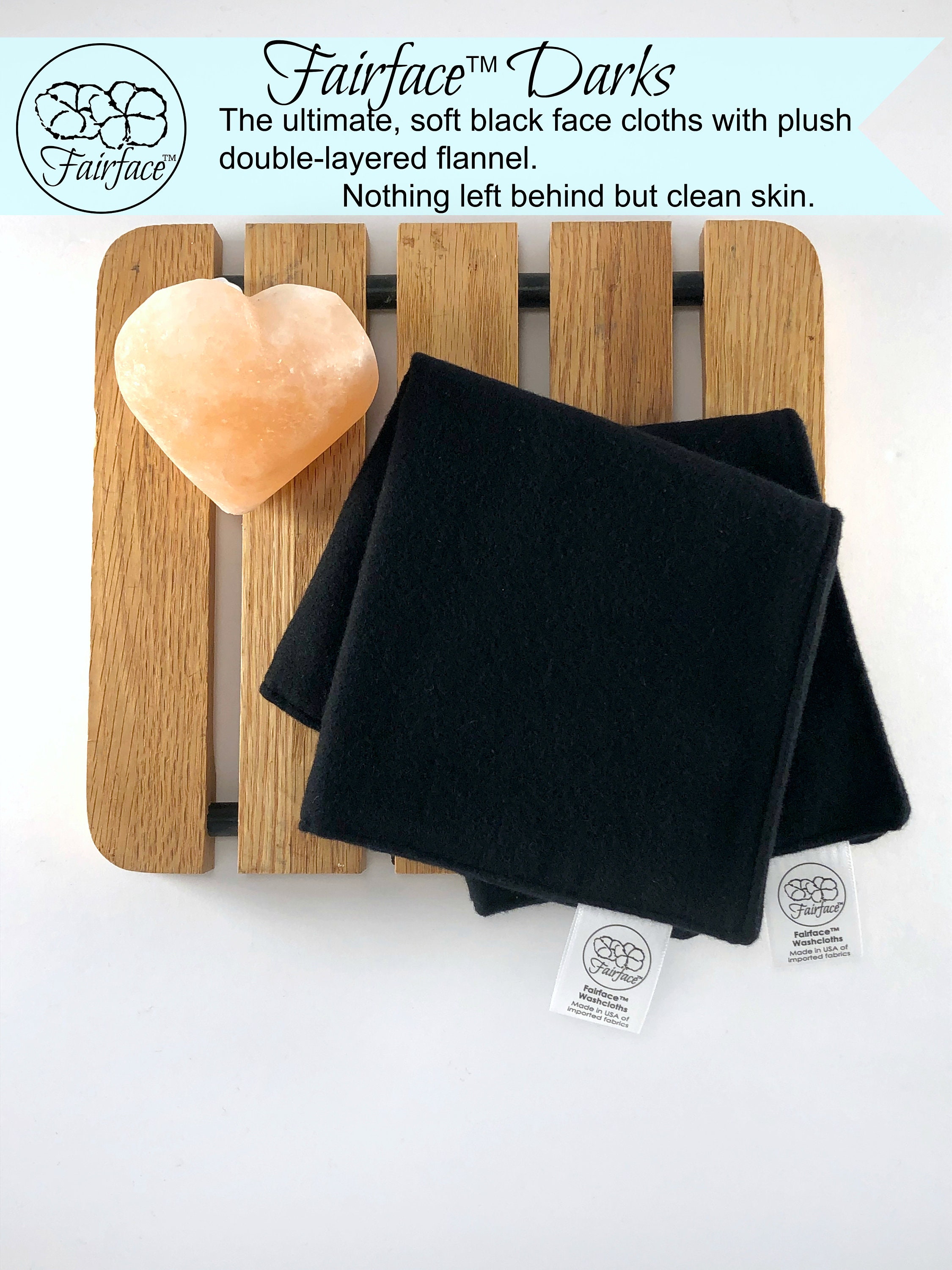 Sensitive Skin Softest Washcloths for Best Skin Care, 100 Soft Cotton Flannel SET OF 4 Gentle