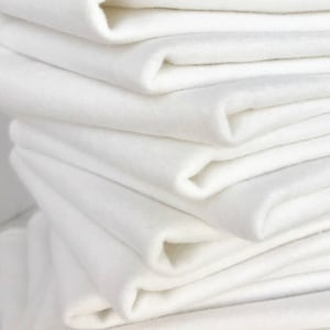 White soft flannel washcloths for your face, 100 percent cotton flannel face cloths