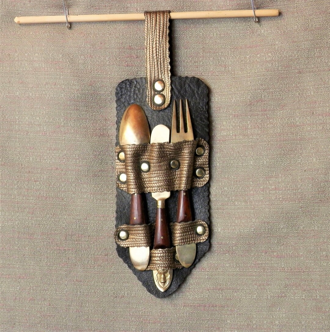 Feast Wear Siam Spoon Fork Knife Leather Holder Etsy