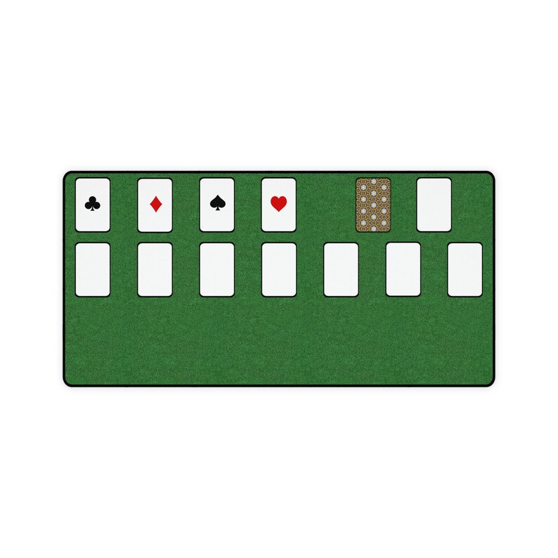 Solitaire Card Game Mat Etsy