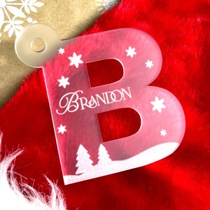 Christmas Gift Tag, Name Tags, Stocking Tag, Tree Ornament, Handmade Tag for Christmas Gifts & Christmas Stockings, Luggage Tag - 1125