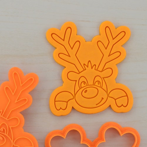 Candy Cane Cookie Cutter and Stamp Set 171 Etsy