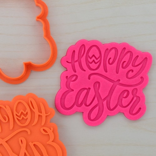 Hoppy Easter Cookie Stamp Icing Fondant Embosser for Easter Etsy