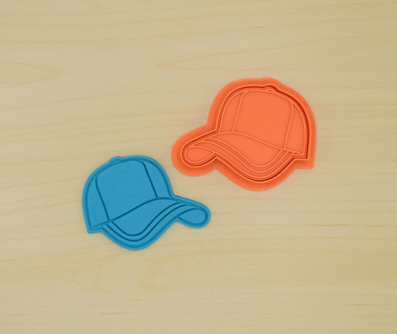 Baseball Cap Cookie Cutter and Stamp Set 271 Etsy