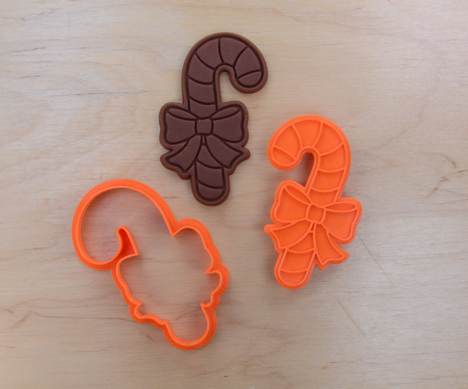 Candy Cane Cookie Cutter and Stamp Set 171 Etsy