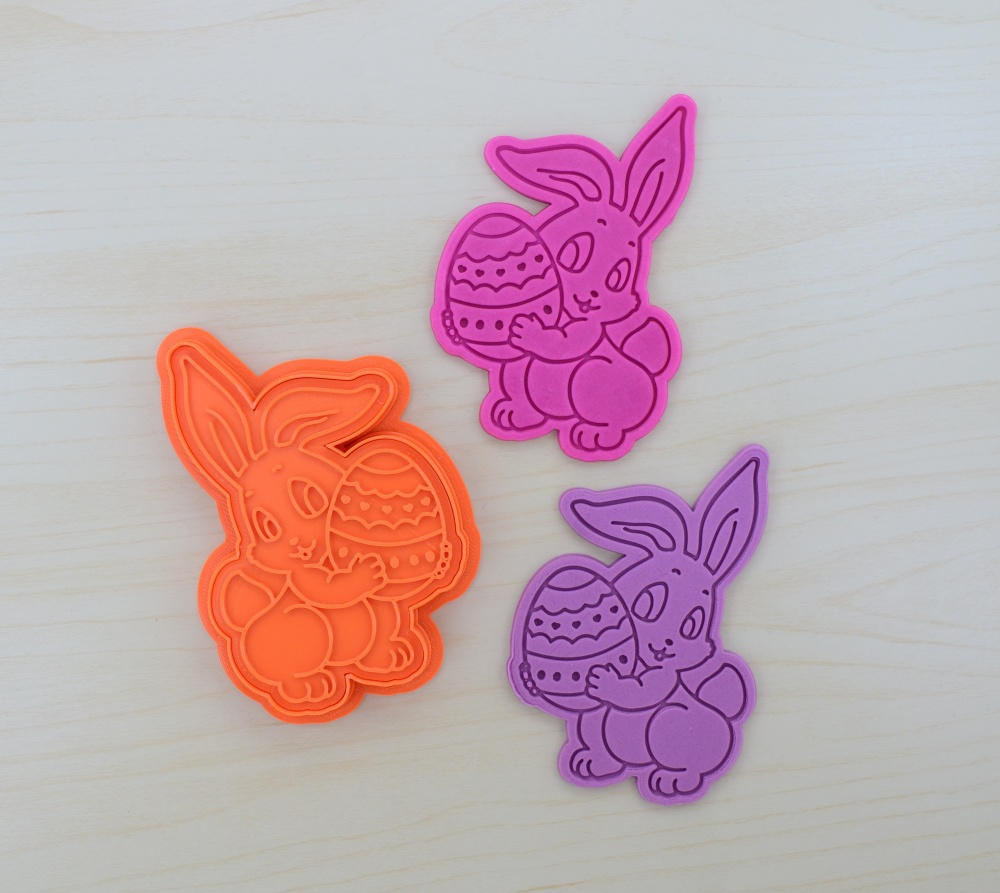 Easter Bunny Cookie Cutter and Stamp Set 100 416 Etsy