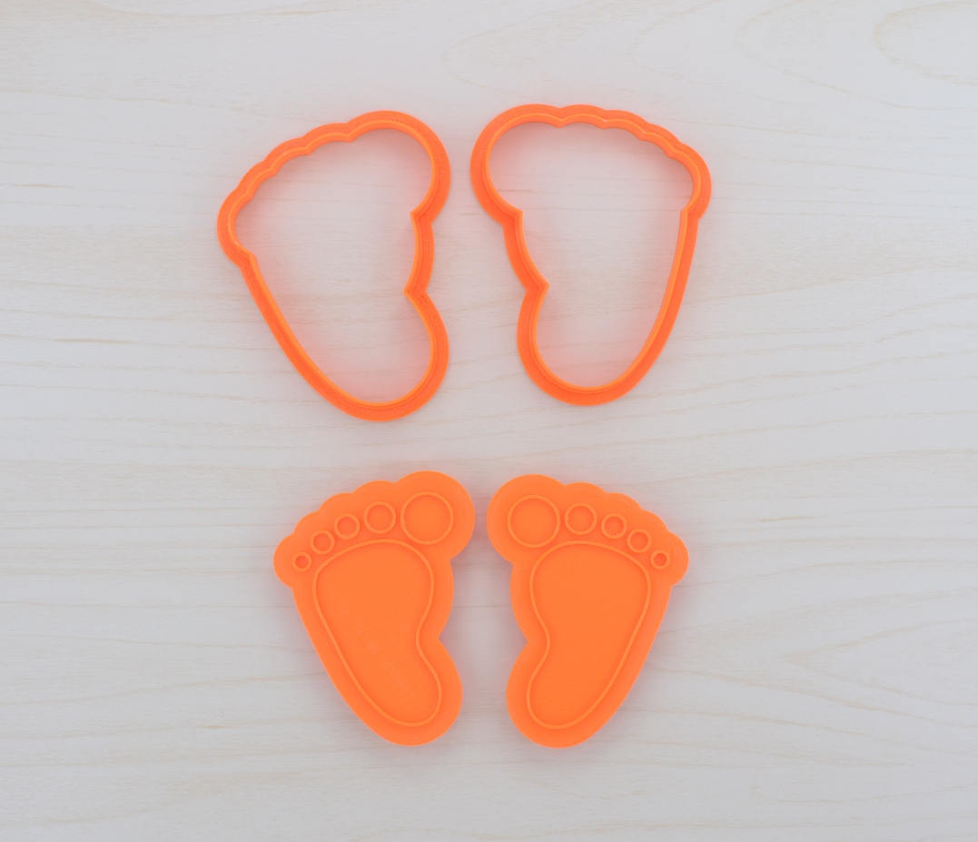 Baby Feet Cookie Cutter and Stamp Set 087 Etsy